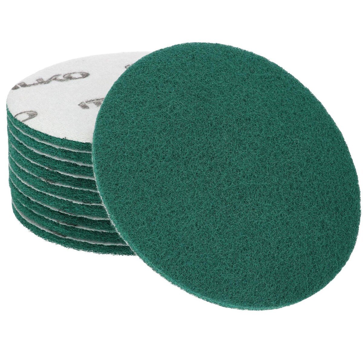 italko-wloknina-zielona-krazek-150mm-p240 ITALKO velkro neaustiniai šlifavimo diskeliai D150mm P240 Žalias 1vnt - Image 1