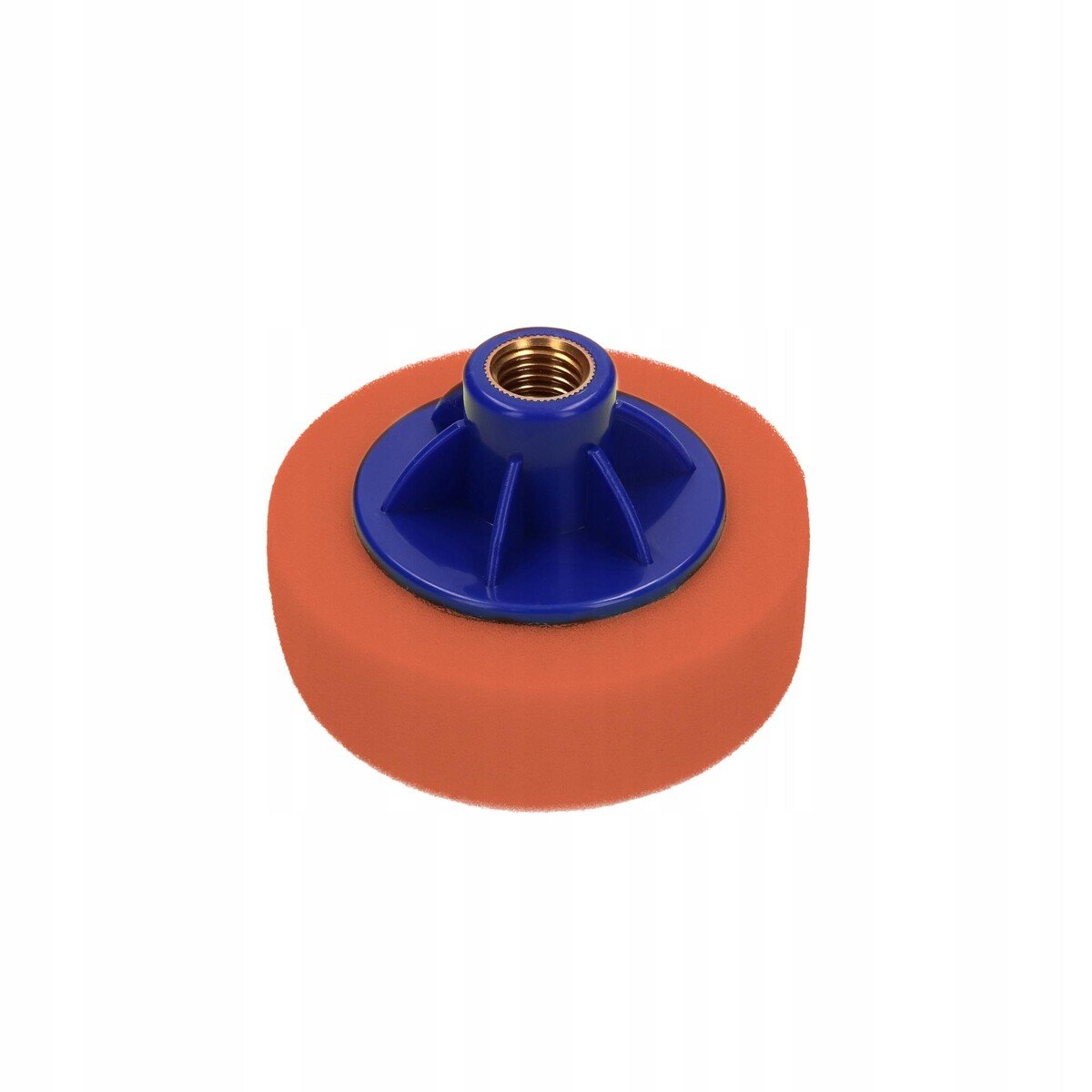 tarcza-polerska-80mm-pomaranczowa ITALKO Poliravimo kempinė ORANŽINĖ/VIDUTINĖ su sriegiu M14, 80mm - Image 1