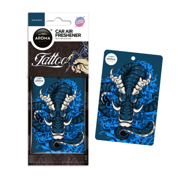 Aroma Car Tattoo Oud & Black oro gaiviklis